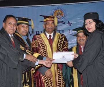 Manav Bharti University-Chancellor distributing degrees