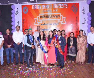 Manav Bharti-professor gupta delievering speech